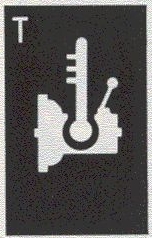 Volvo B10M Mk I Transmission temperature warning light