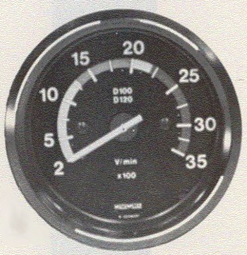 Volvo B10M Mk I Tachometer